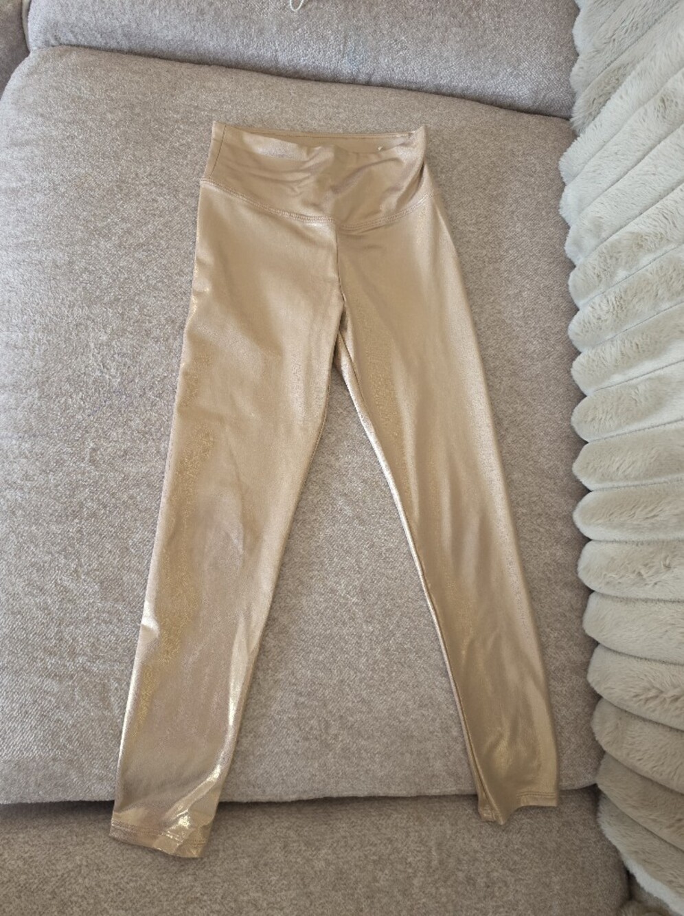 Gold Leggins For Kids Perfect For Christmas
